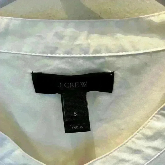 JCREW Embellished white blouse with black detailing. Size Small - Picture 2 of 5